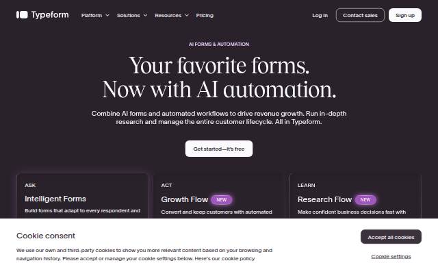 Form Builder with AI Automation storefront