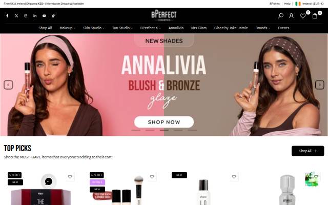 BPerfect Cosmetics storefront