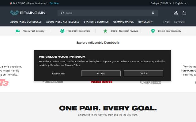Braingain Europe storefront