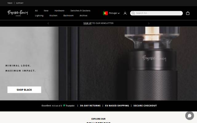 Buster and Punch EU storefront