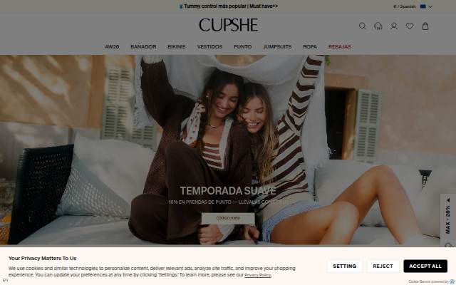 Cupshe storefront