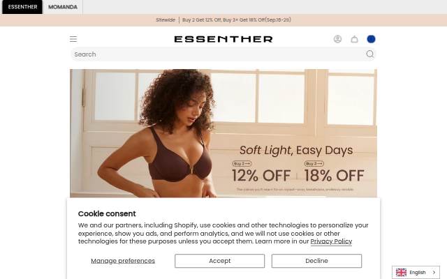 Essenther.eu storefront