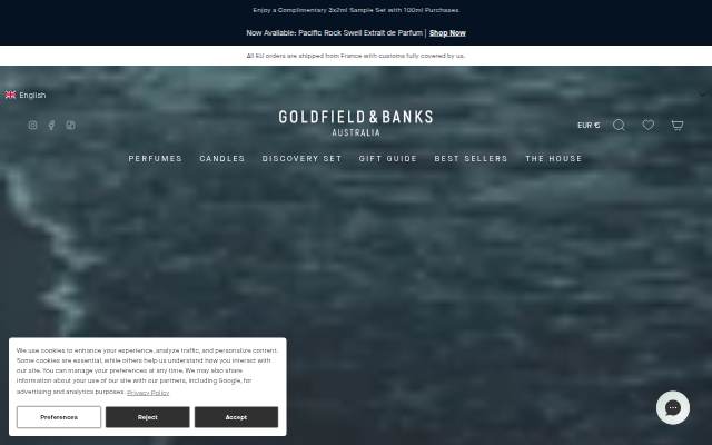 Startseite von Goldfield &amp; Banks