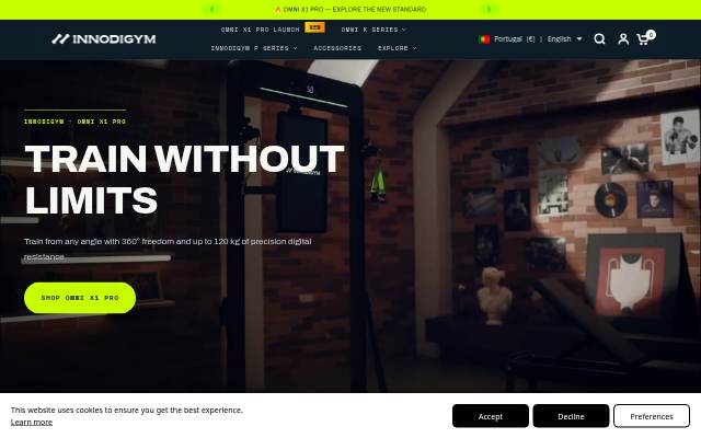 INNODIGYM Europe storefront