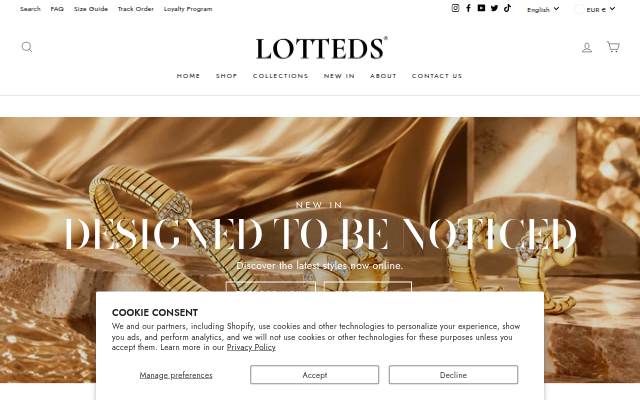 LOTTEDS JEWELRY EU storefront