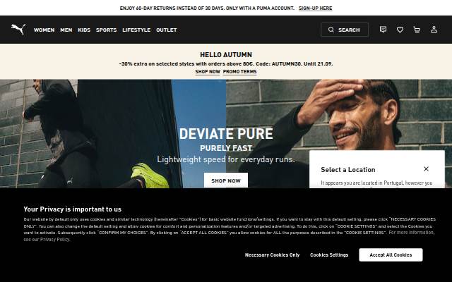 Puma Deutschland storefront