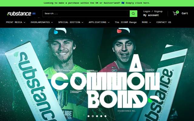 Substance Europe (EU) storefront