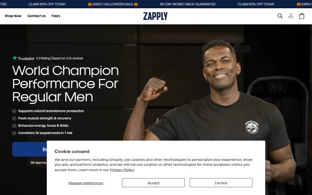 Startseite von Zapply EU