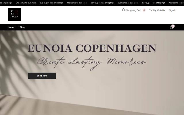 Startseite von Eunoia Copenhagen