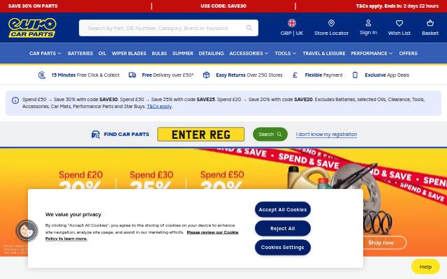 Euro Car Parts storefront
