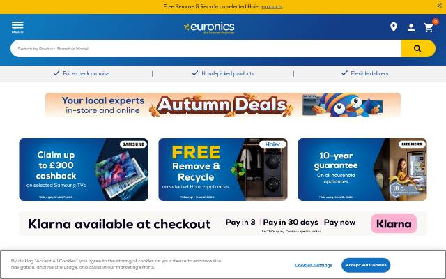 Vitrine de Euronics Site