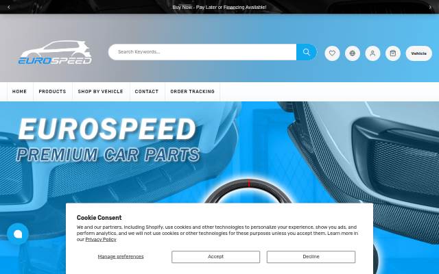 EuroSpeed storefront