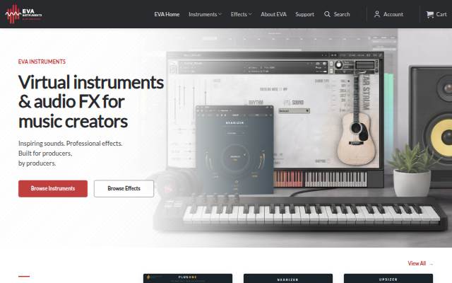 Startseite von EVA Instruments