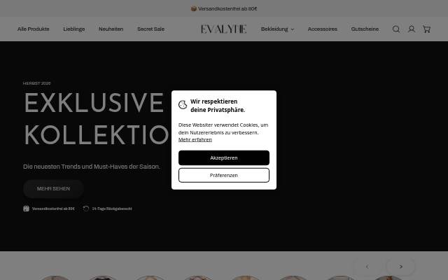 Evalyne storefront