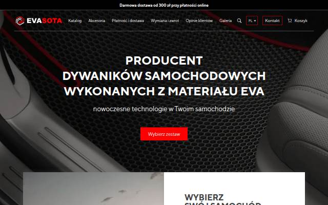 Montra da Dywaniki EVA do auta od producenta EVASOTA