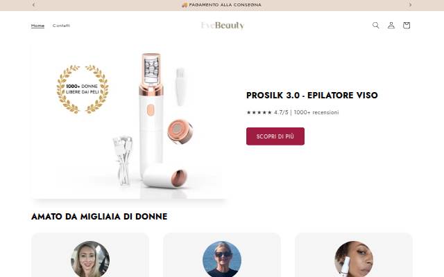 EveBeauty storefront