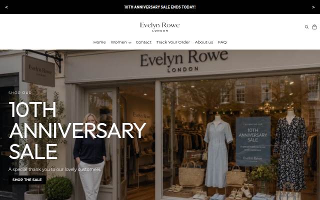 Evelyn Rowe London storefront