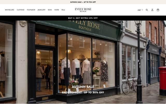 Evely Rose Boutique storefront