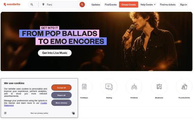 Eventbrite storefront