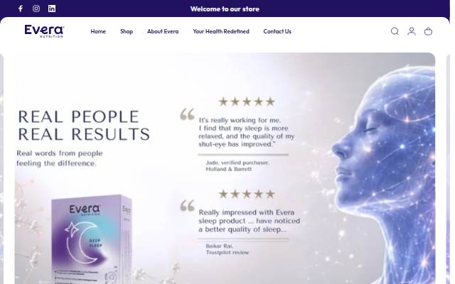 Evera Nutrition storefront