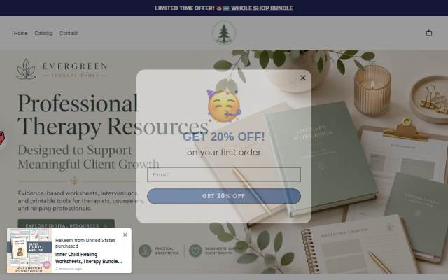 Vitrine de Evergreen Therapy Resources