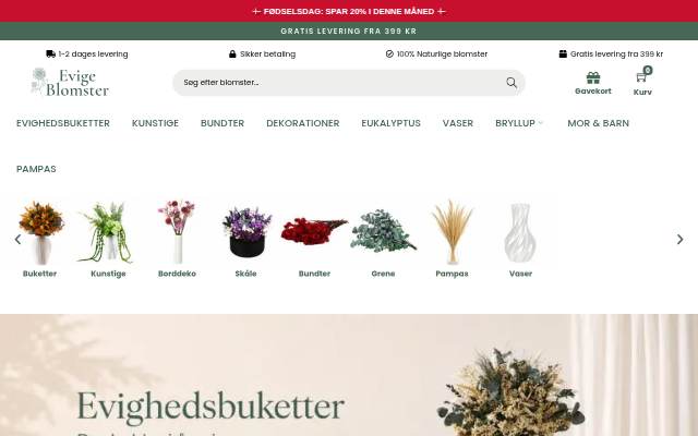 Evigeblomster.dk storefront