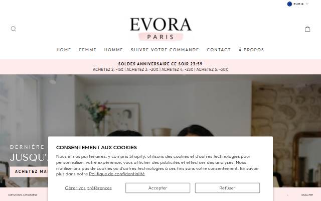 Evora-Paris storefront