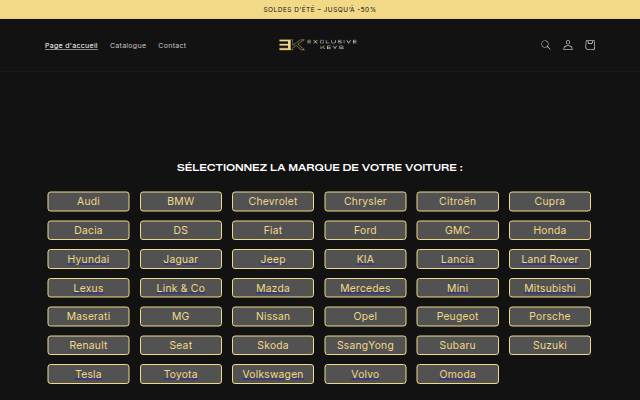 Exclusive Keys France storefront