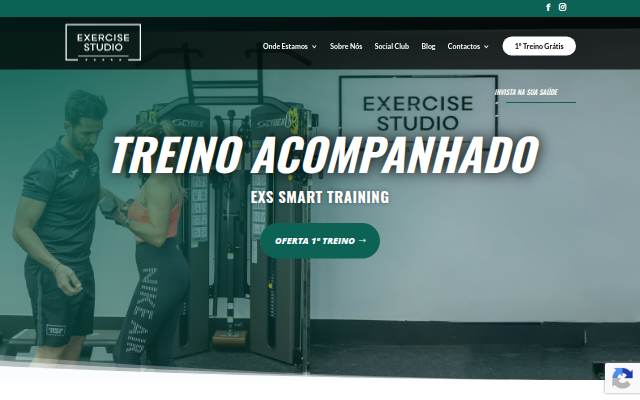 Startseite von Exercise Studio