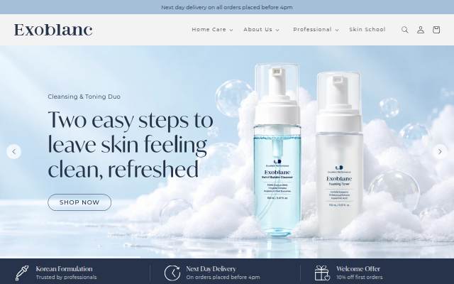 Exoblanc storefront
