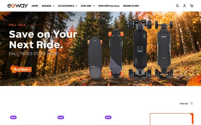 Exway Electric Skateboard storefront