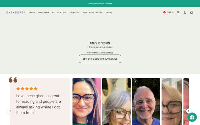 Escaparate de eyekeeper.com