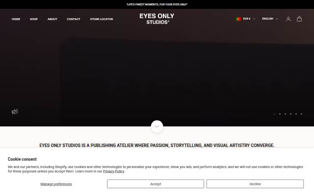 EYES ONLY STUDIOS storefront