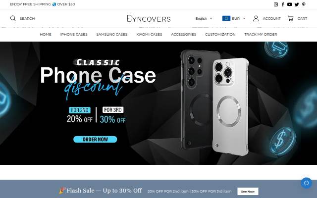 Eyncovers - High Quality iPhone|Samsung Phone Case storefront