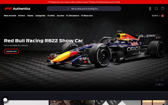 F1 Authentics storefront