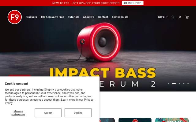 Escaparate de F9 Audio