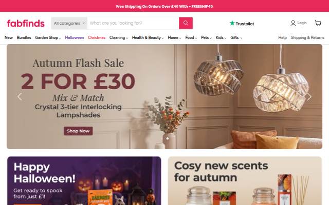 Startseite von FabFinds