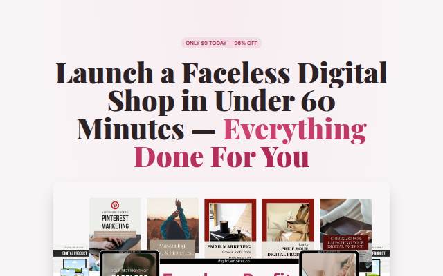Faceless Profit Kit — 12 Done storefront