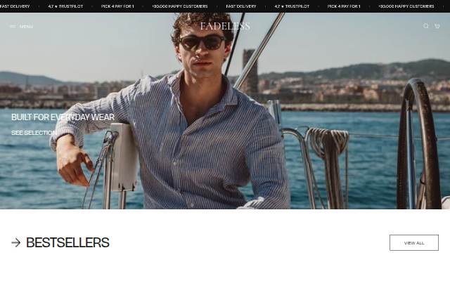 Fadeless.eu storefront