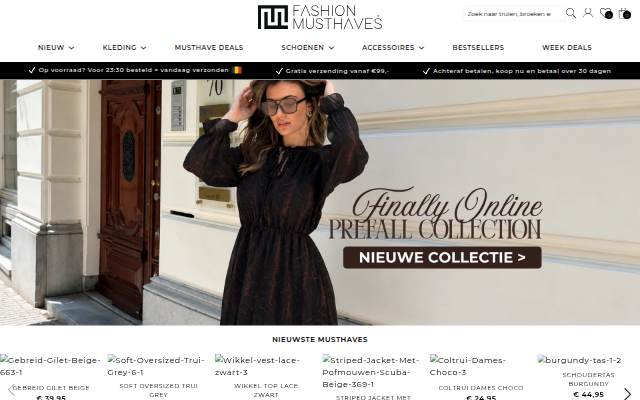 Fashionmusthaves.be storefront