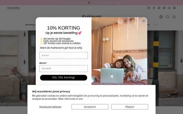 Fashionomi storefront