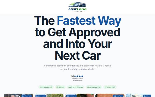 Fast Lane Finance storefront