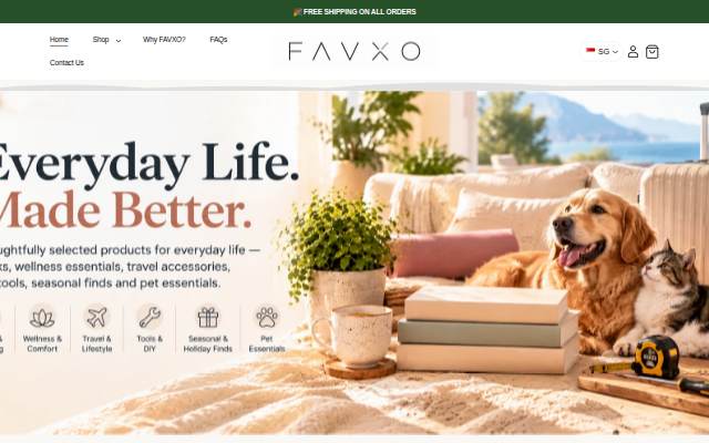 Startseite von FAVXO