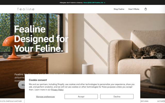 Fealine storefront