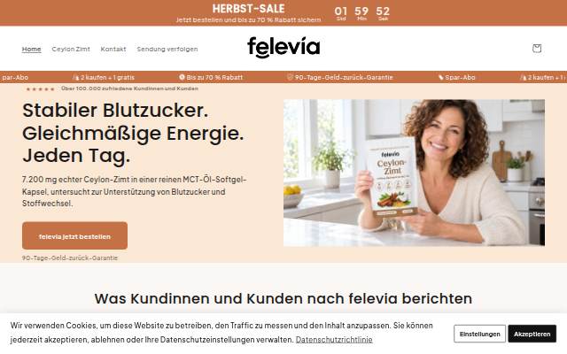 Startseite von felevia