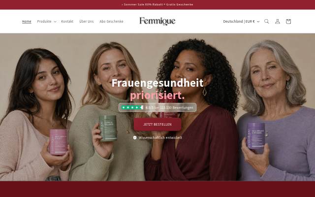 Femmique storefront