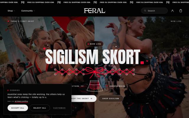 Escaparate de FERAL CLOTHING