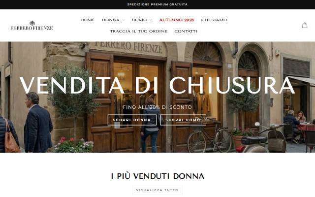 Ferrero Firenze storefront