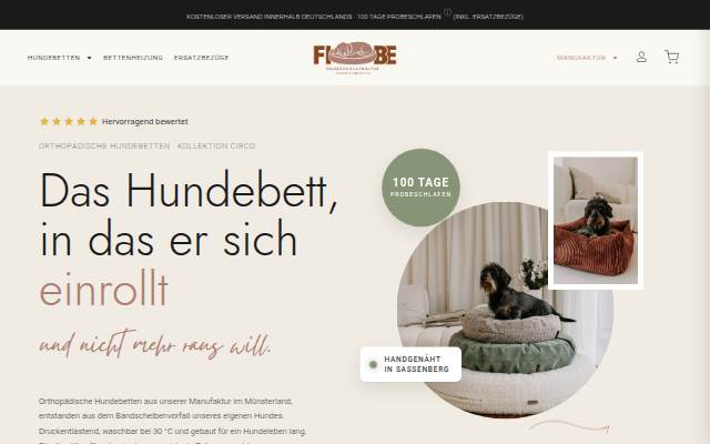 Montra da FIBE Hundebetten
