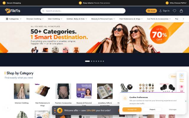 Startseite von Fikfis Limited